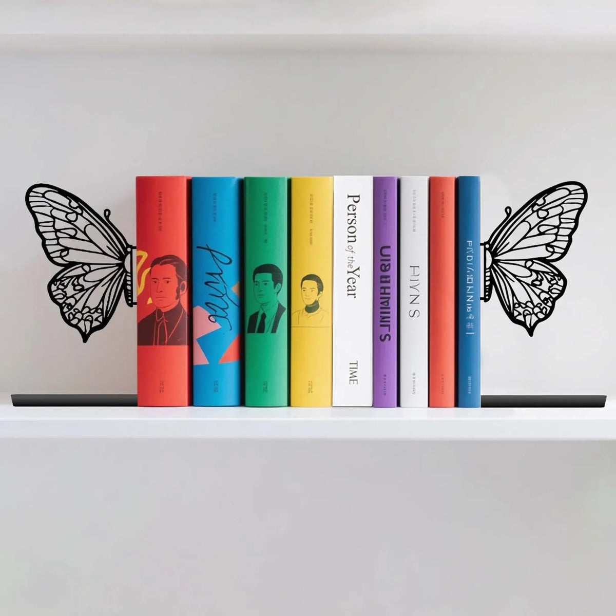 metal butterfly bookend design