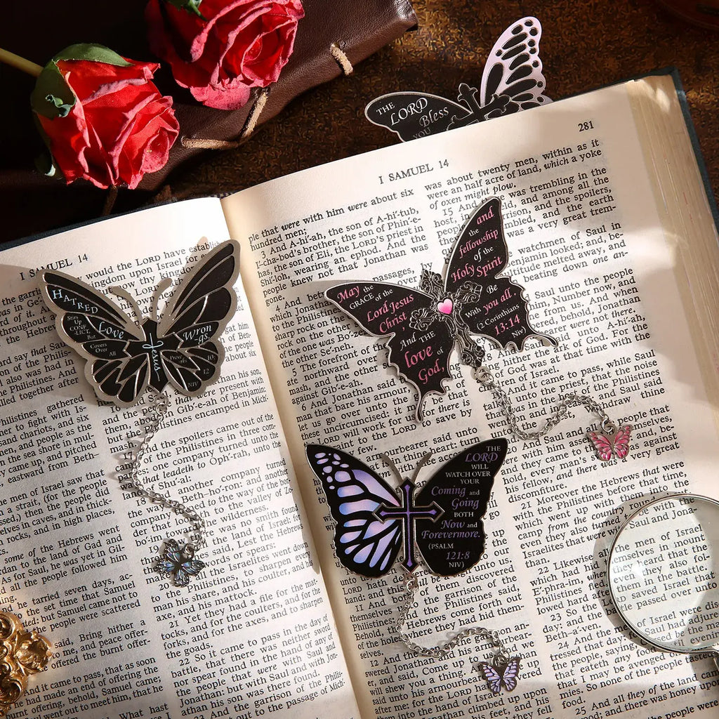 decorative bookmarks with butterfly design