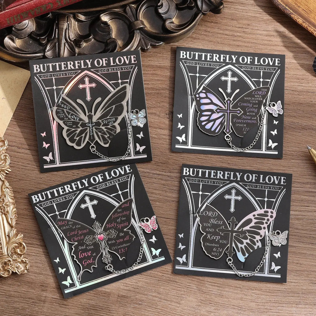 artistic butterfly themed book markers