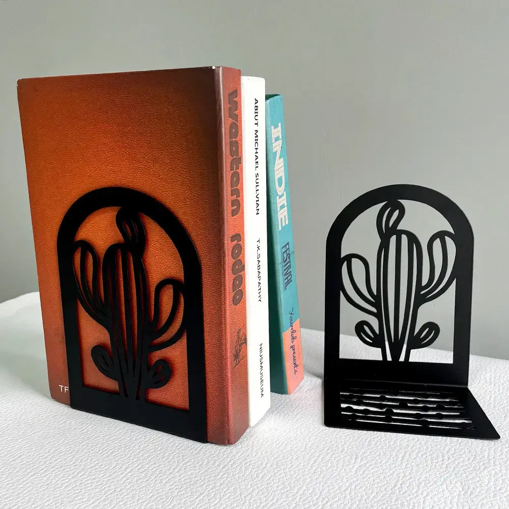 decorative cacti bookend