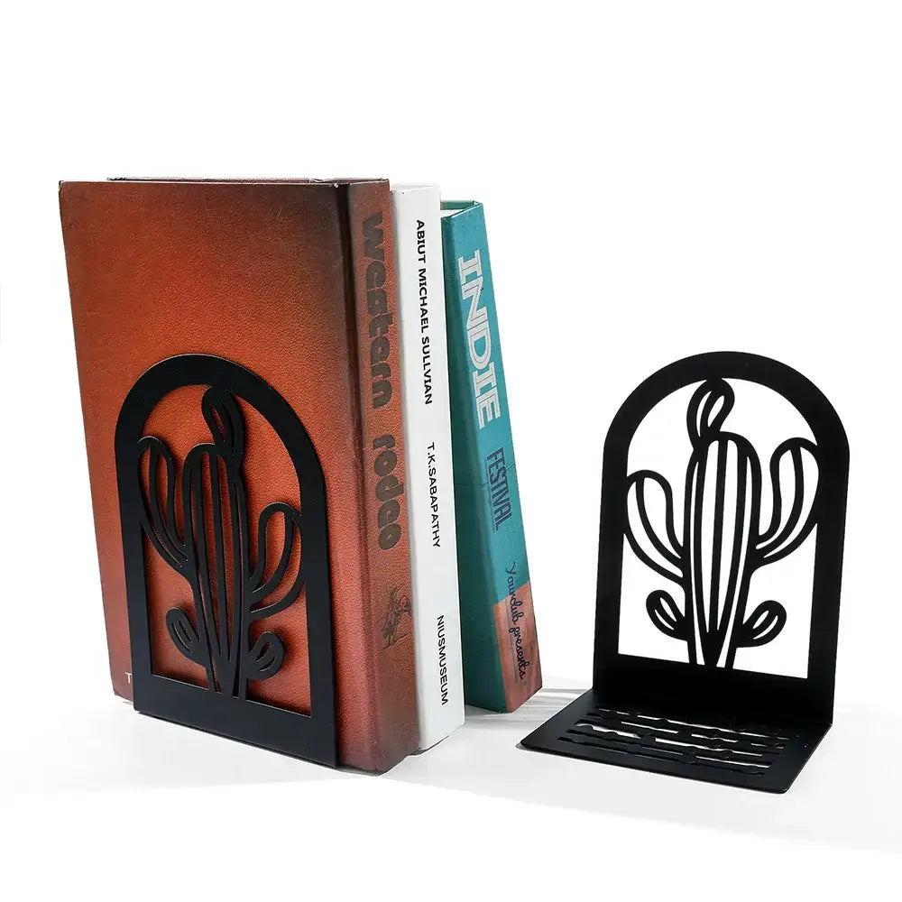 modern bookend shaped like cacti