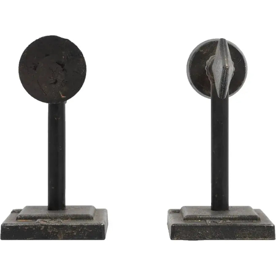 antique finish cast iron bookend