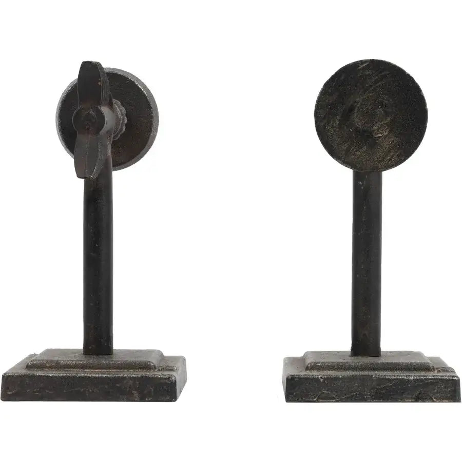 unique cast iron bookend design