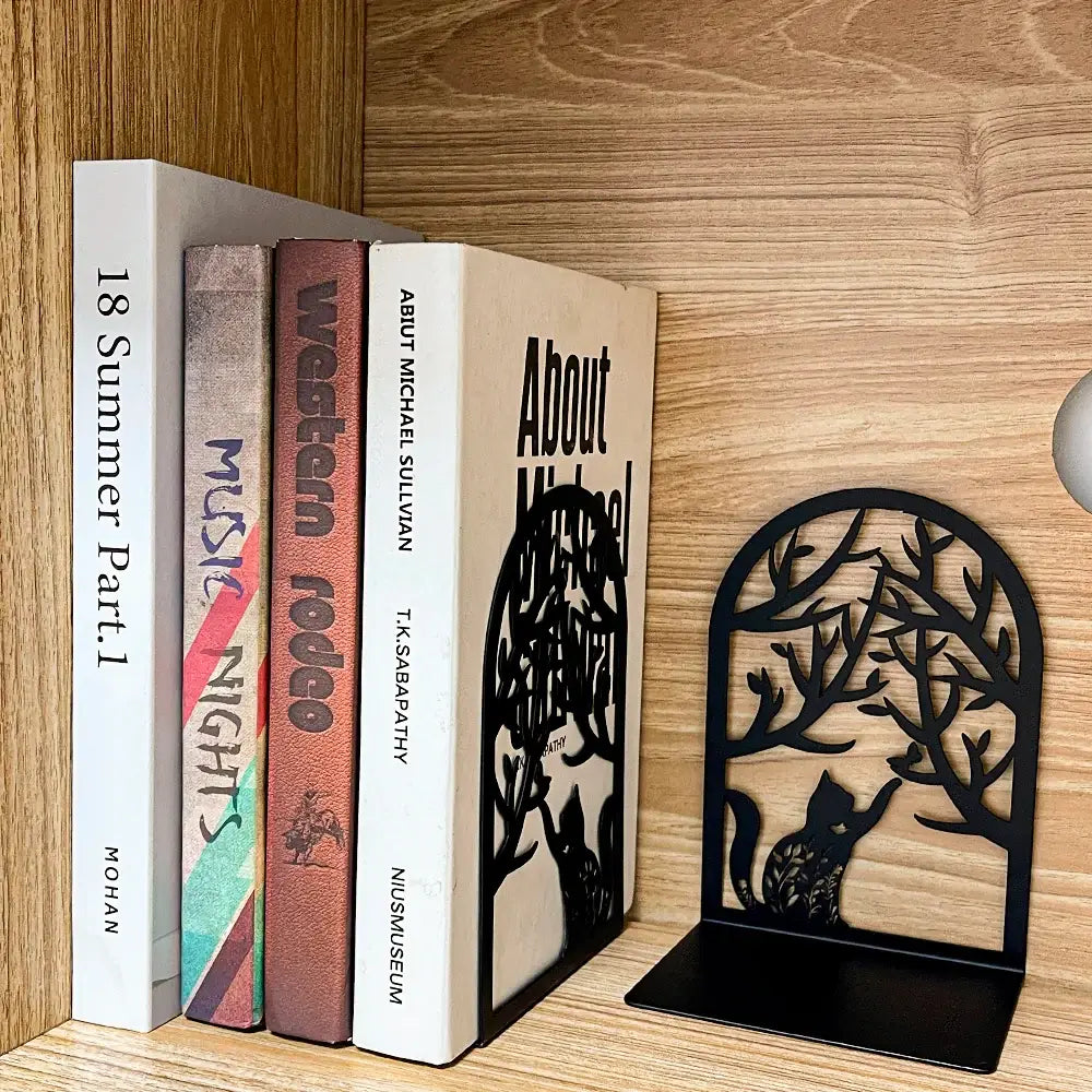 unique pet themed metal bookends