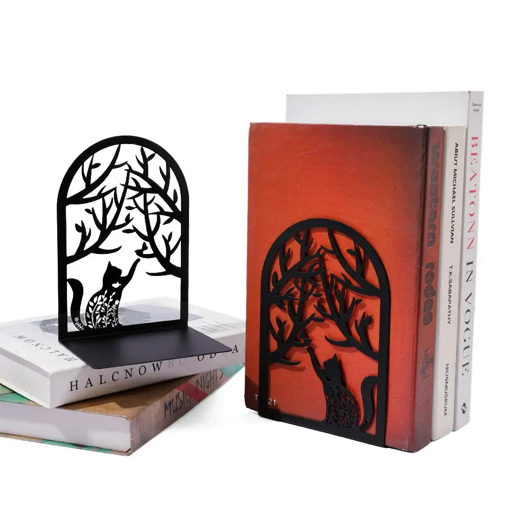 Cat and Dog metal bookend
