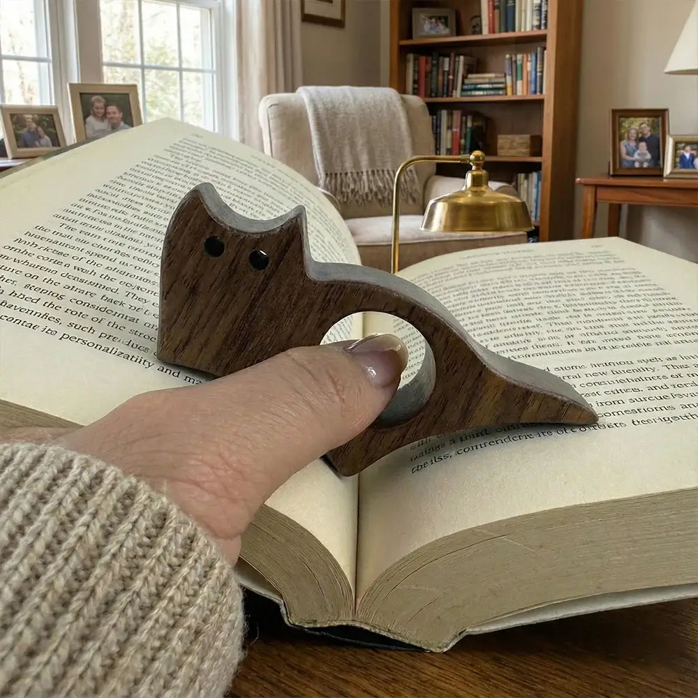 cat page holder for books