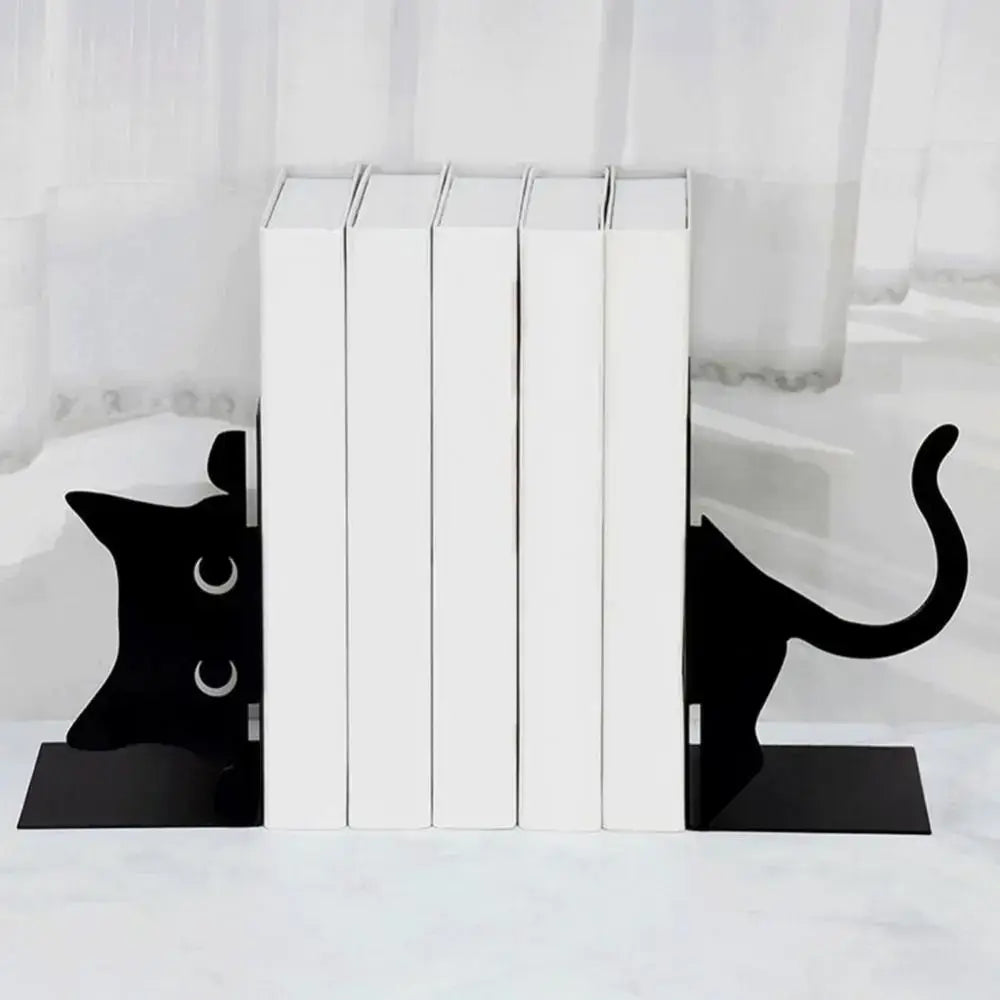 cute cat bookend set for books