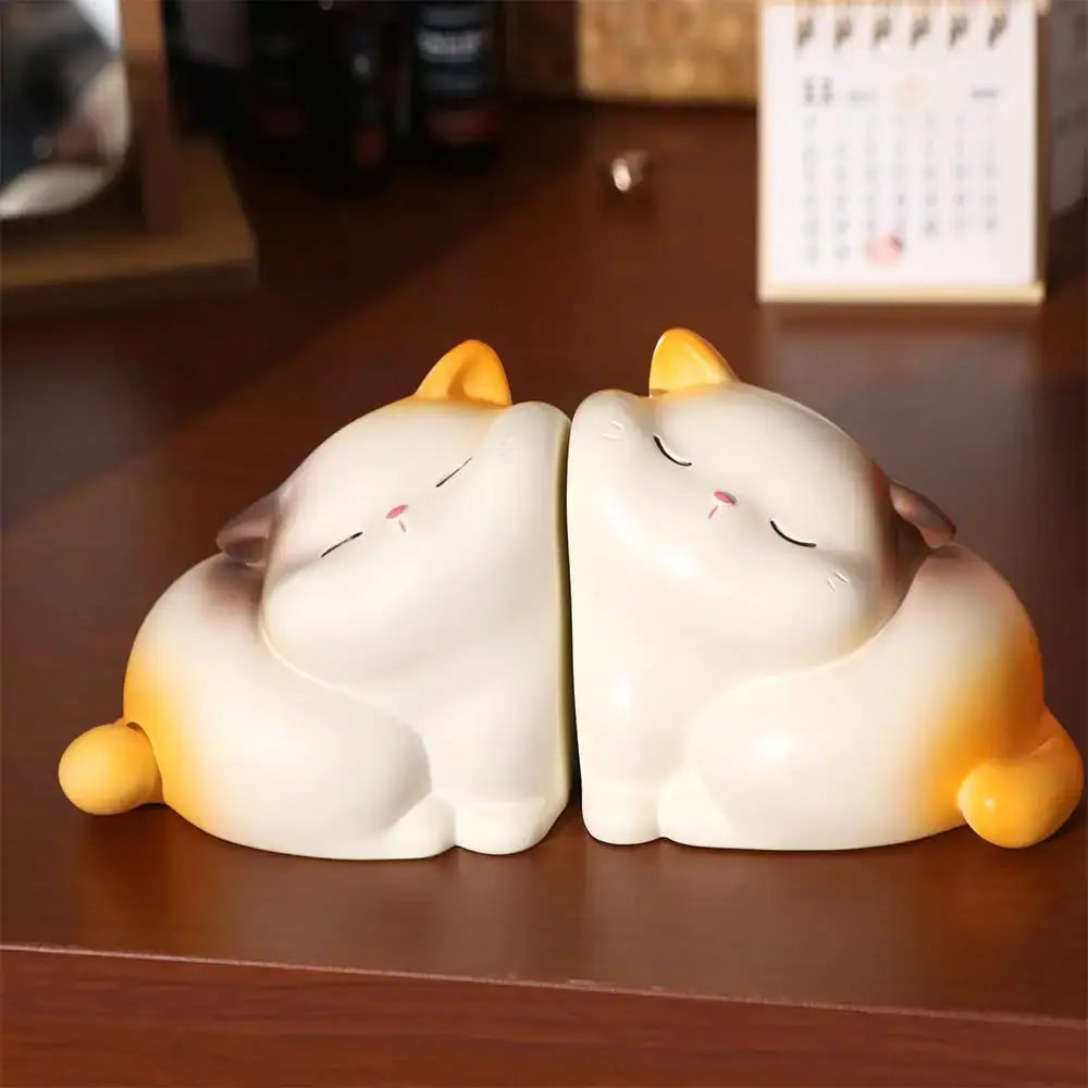 novelty cat bookend duo