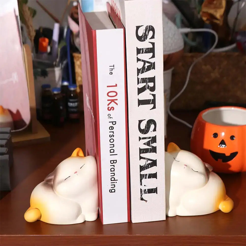 cat bookends for bookshelf