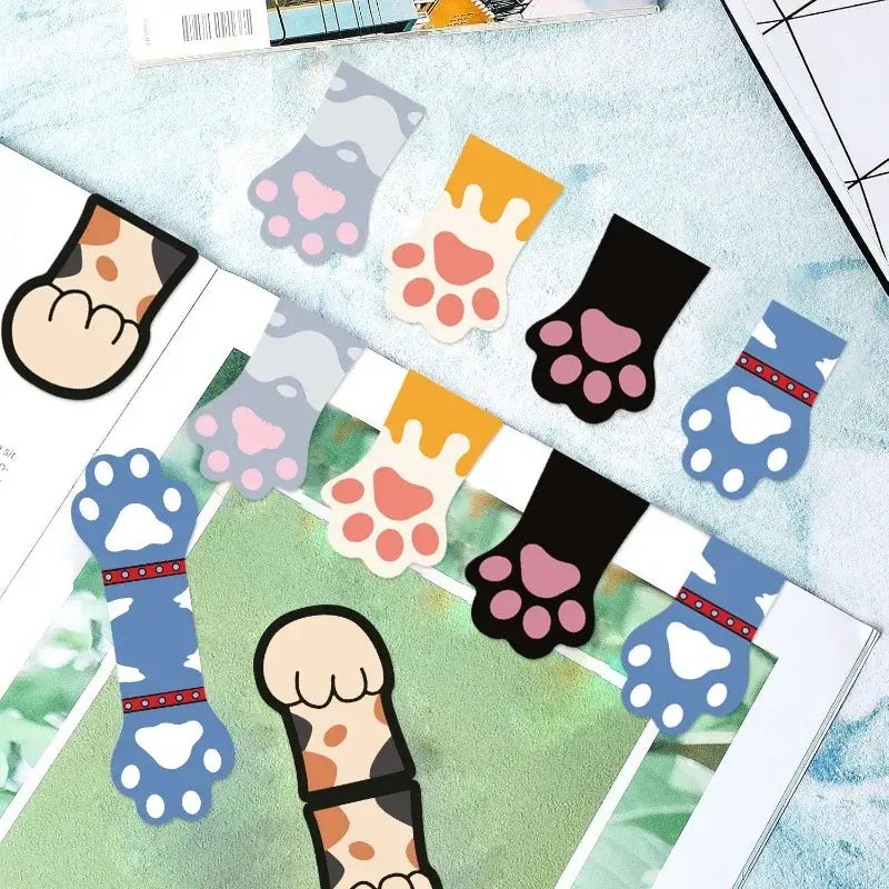 cat themed magnetic bookmarks