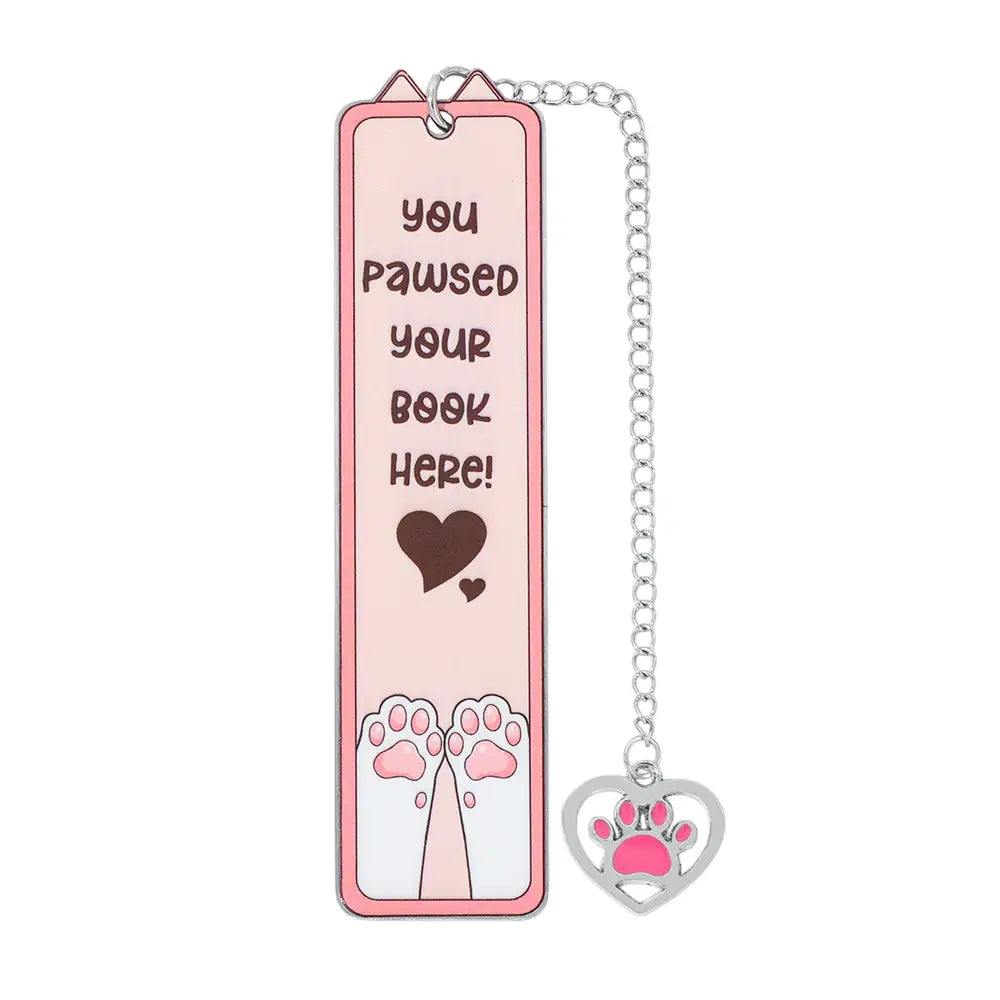 stylish metallic cat bookmark