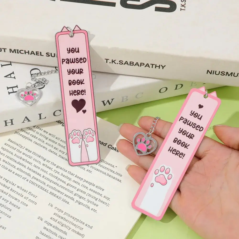 artistically crafted cat bookmark