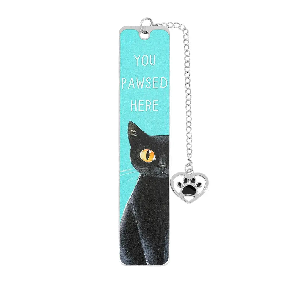 whimsical cat themed bookmark