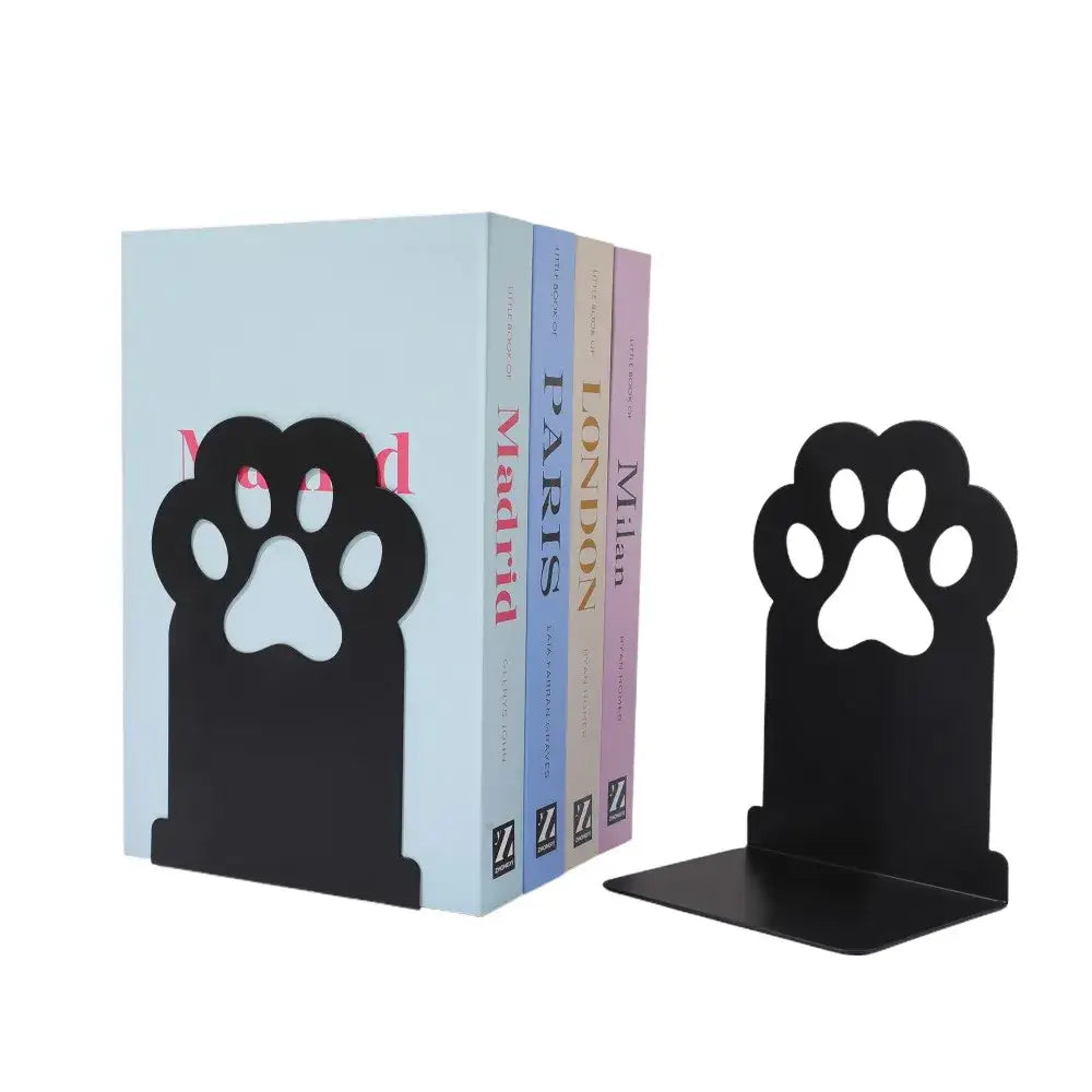 Cat paw metal bookend
