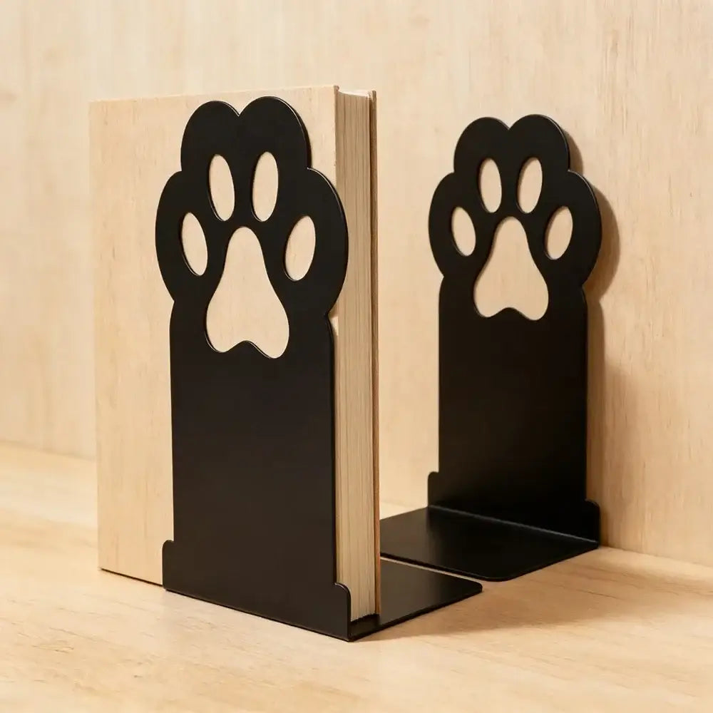 decorative bookend featuring cat paw design