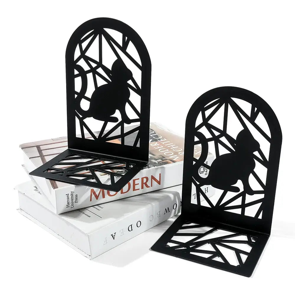 Cat-shaped bookends for book lovers