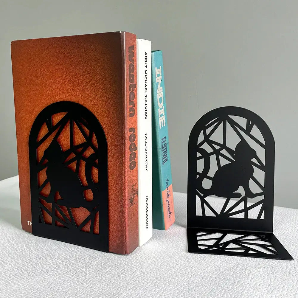 cat shaped bookends for a stylish home