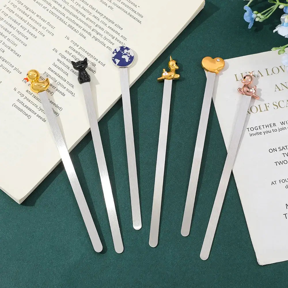 steel bookmarks for cat lovers
