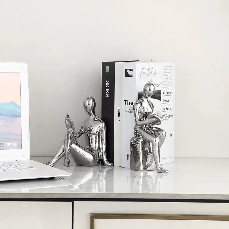 reader statue bookend for home decor