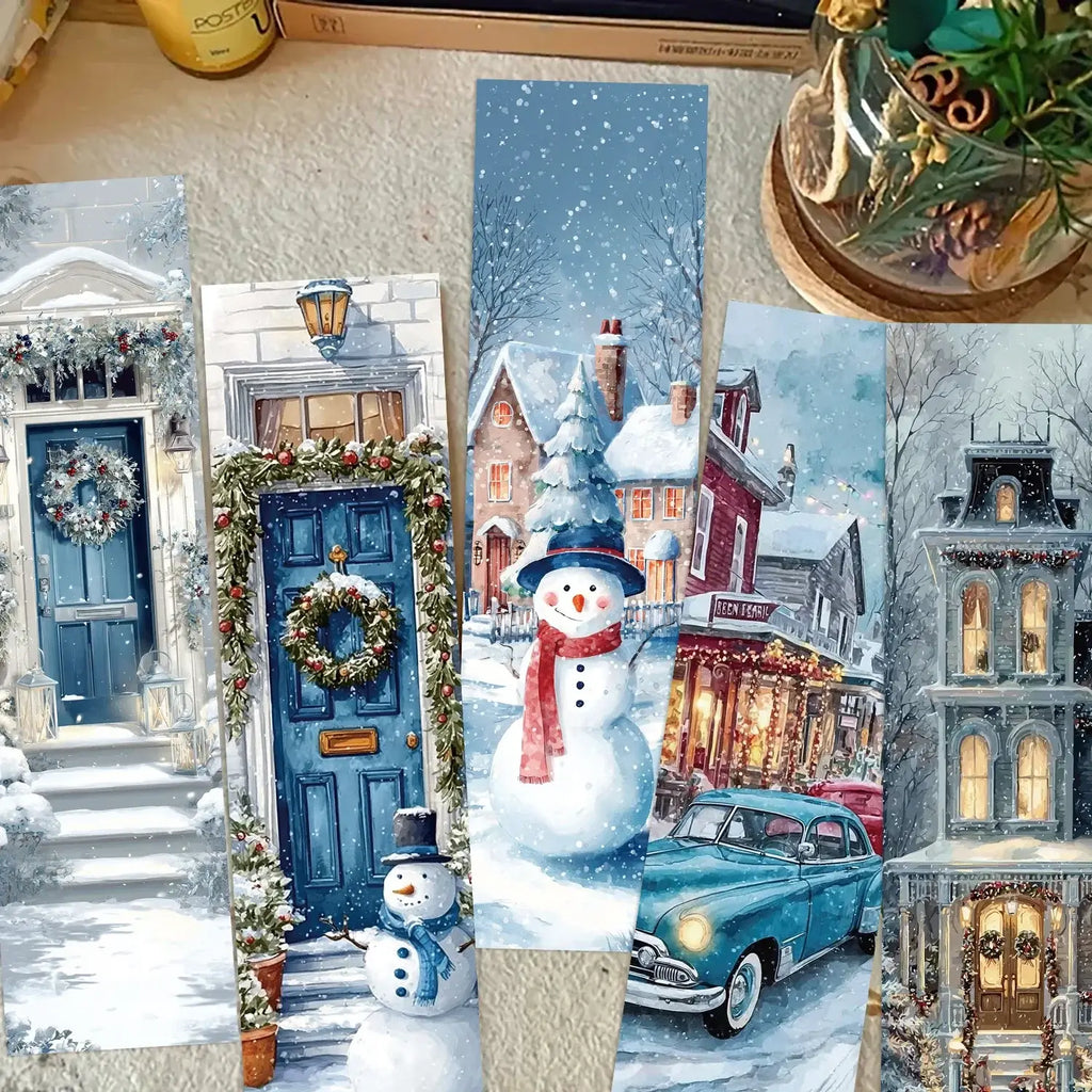 festive Christmas bookmarks set