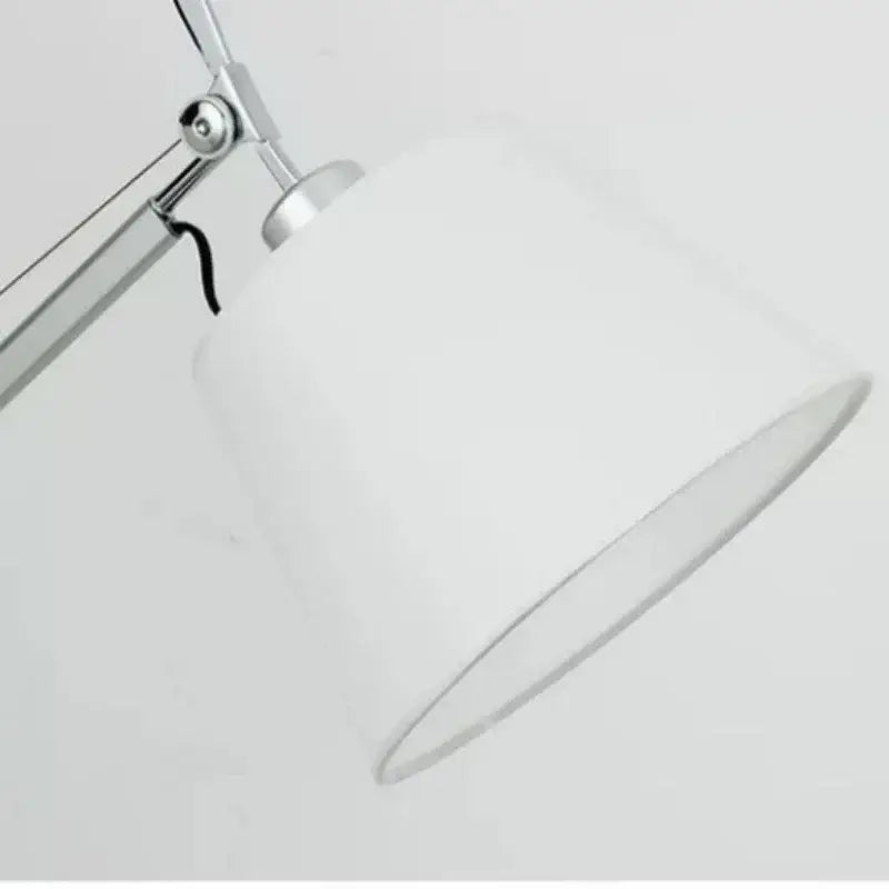 Sleek chrome floor lamp for reading