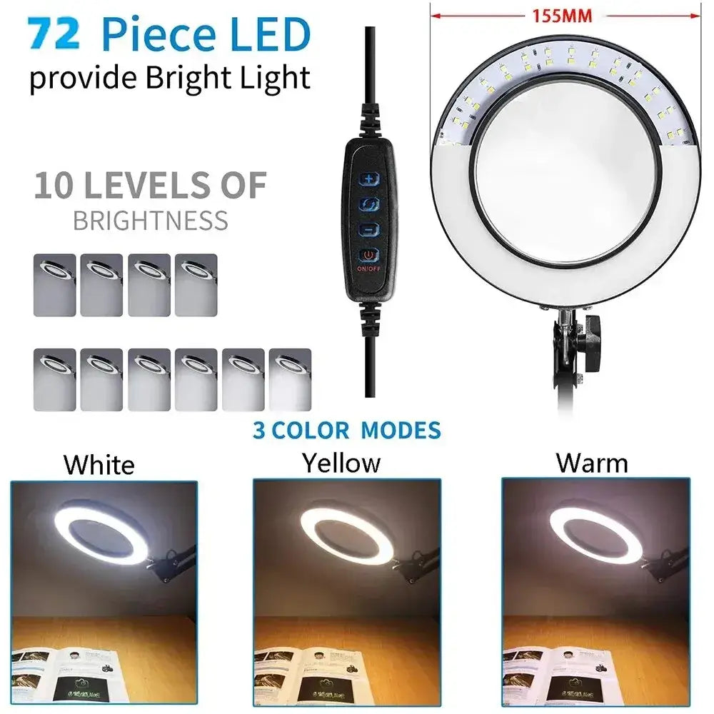LED magnifying lamp for workspace