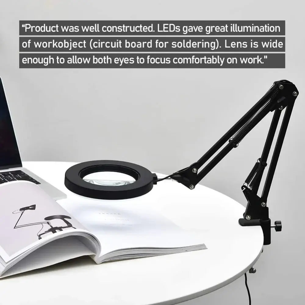 bright desk lamp with magnifying glass