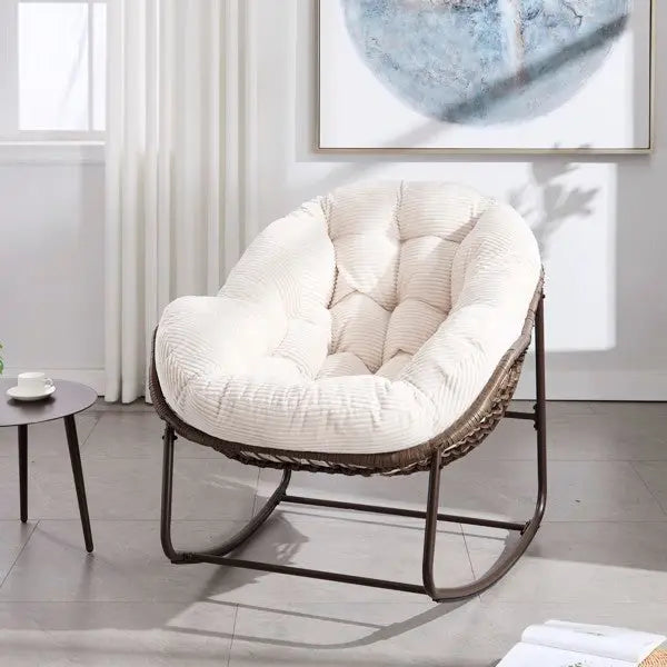 modern reading chair with ottoman