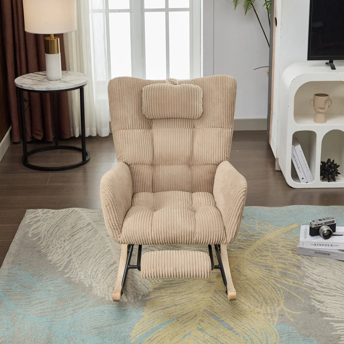 comfortable reading chair with plush cushions