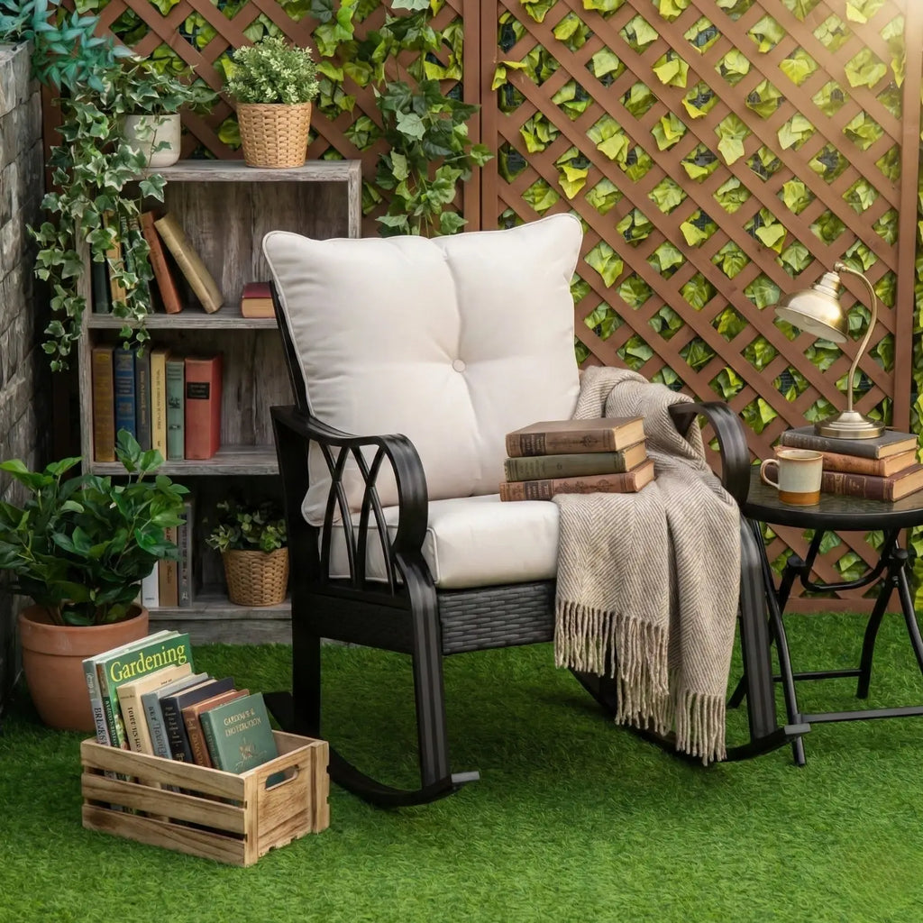 Comfy outdoor chair for reading