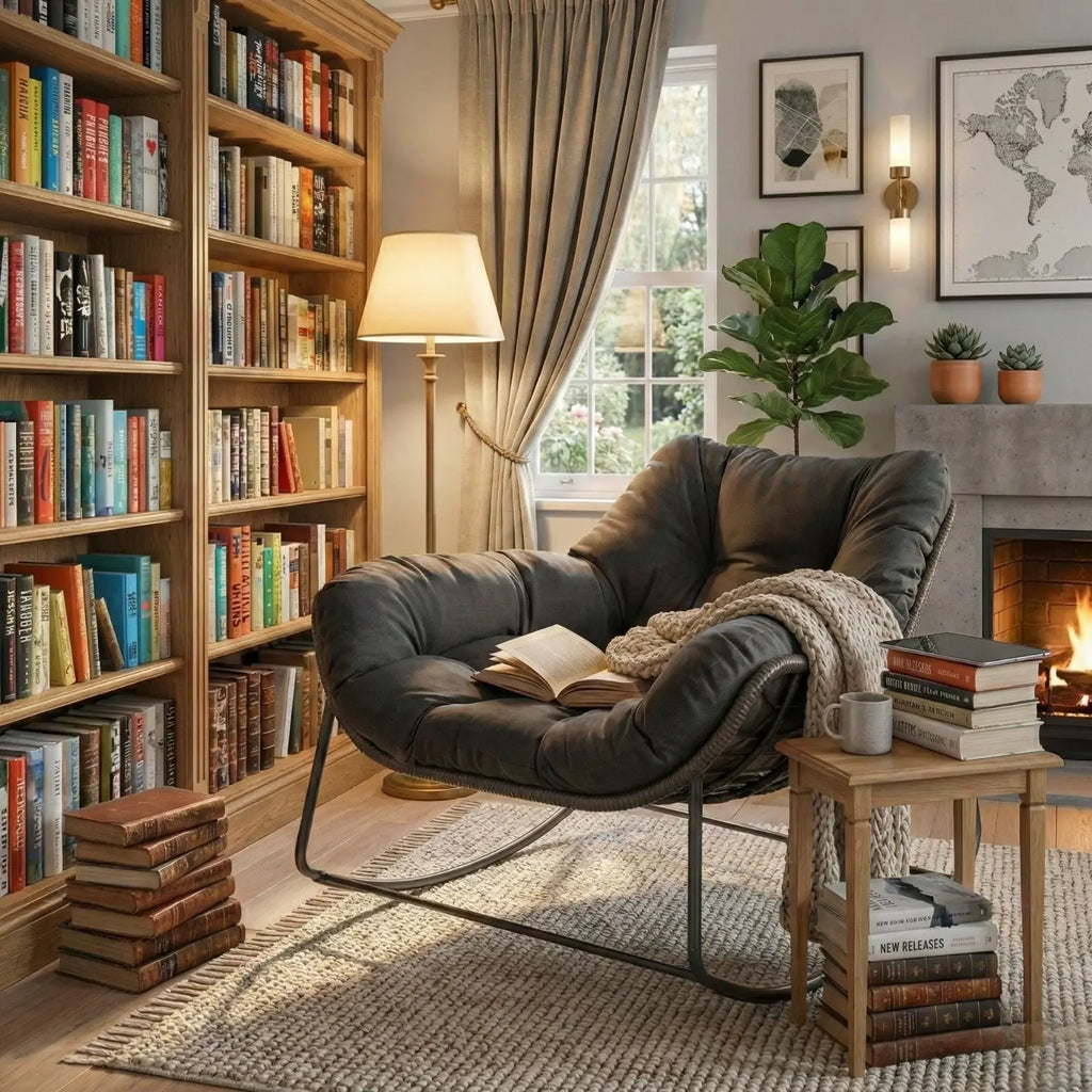 Cozy oversized reading chair
