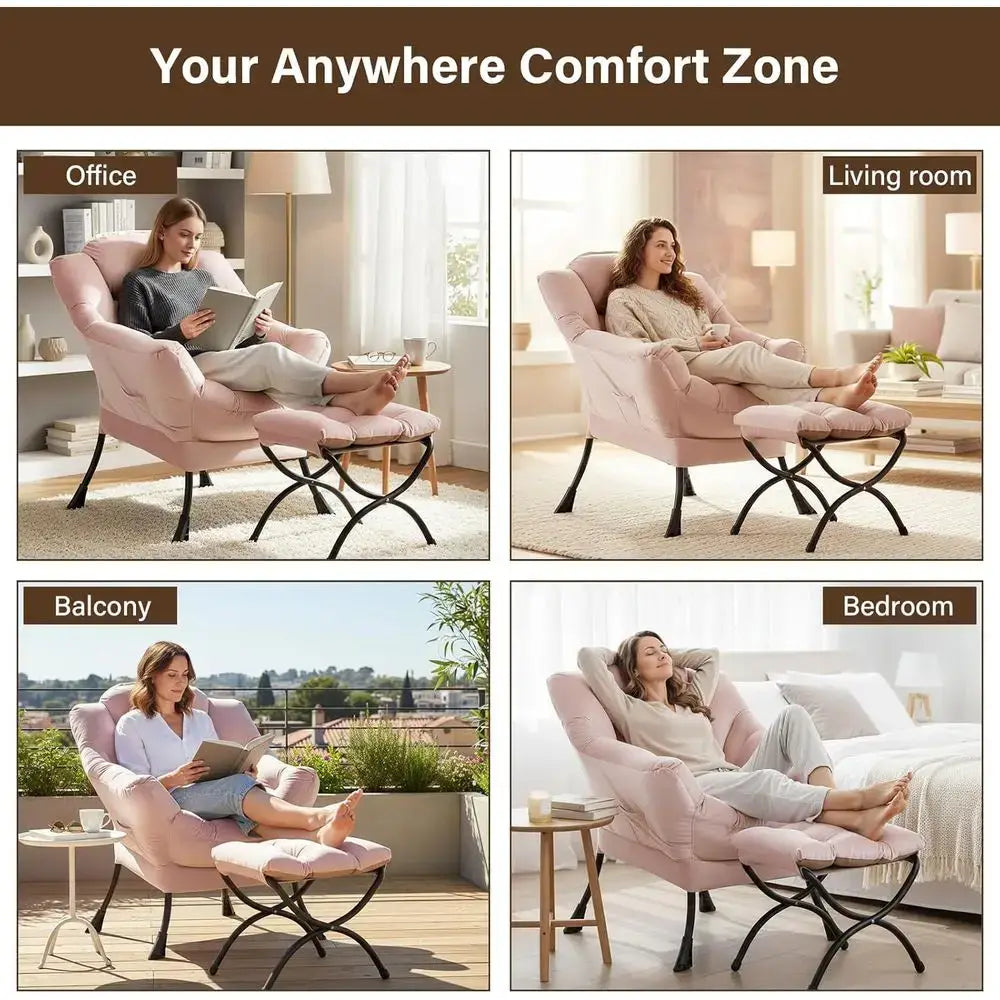 relaxing armchair and ottoman set