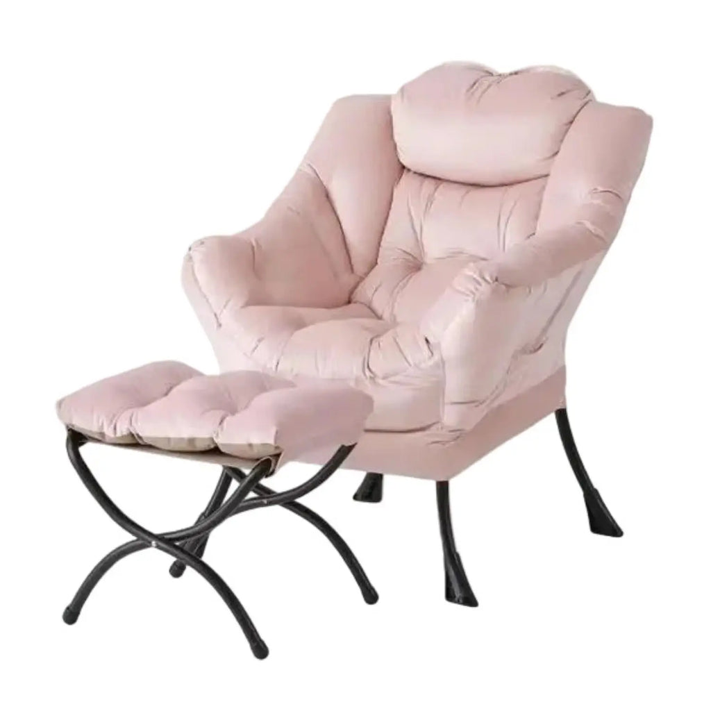 cozy reading chair with comfortable ottoman