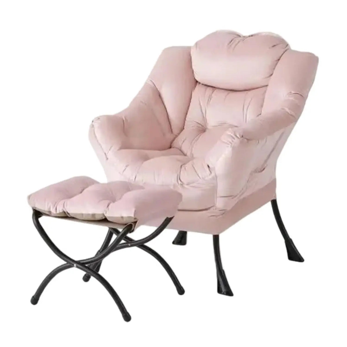 cozy reading chair with comfortable ottoman