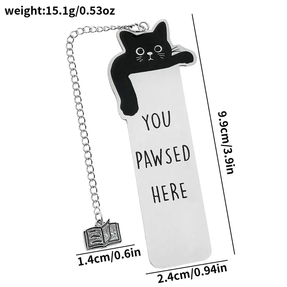 charming cat drawing bookmark for avid readers