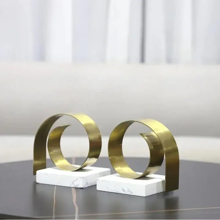 modern marble bookend home decor