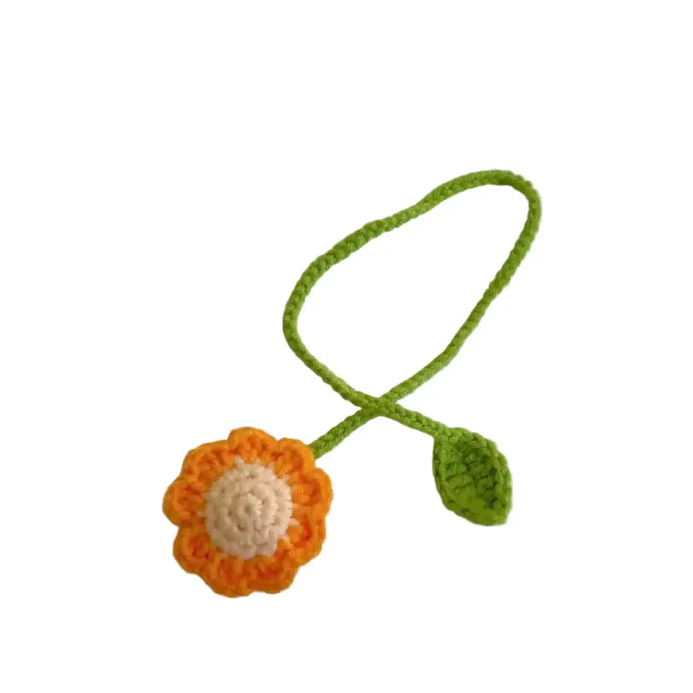 crochet sunflower bookmark