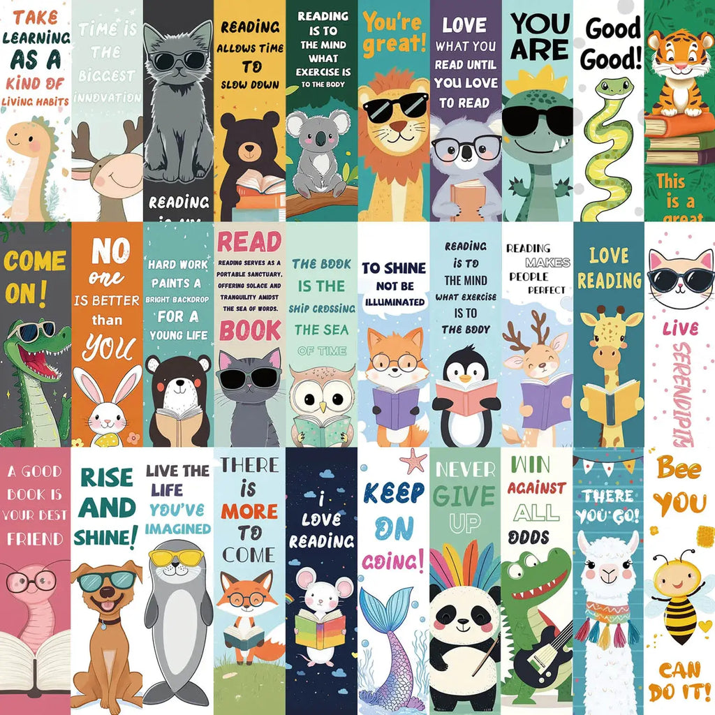 playful animal designs on bookmarks
