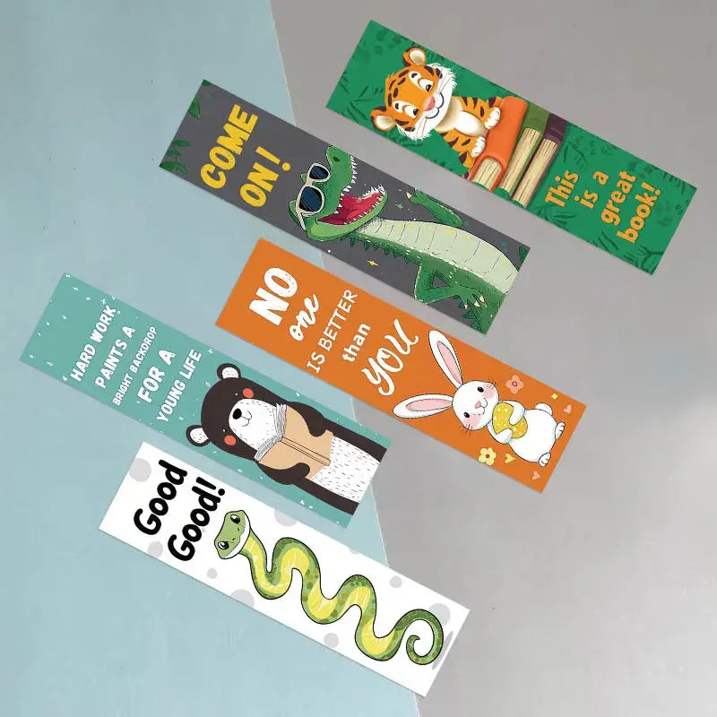 colorful bookmarks with cute animals
