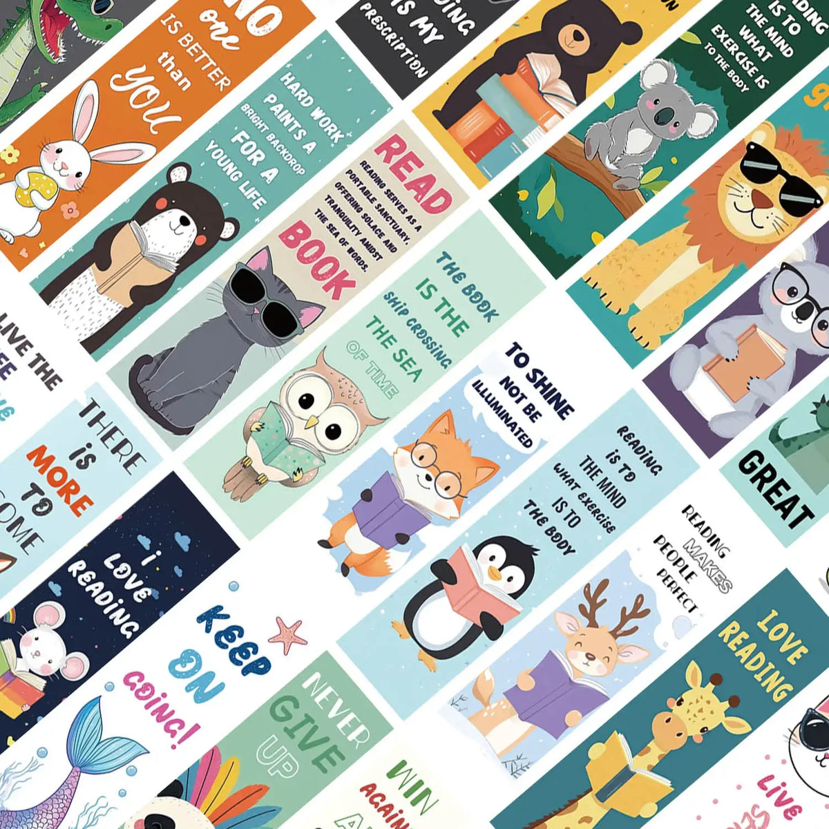 whimsical animal-themed bookmarks