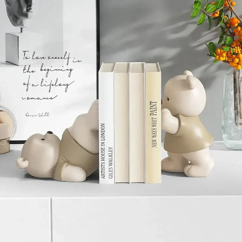 unique bookends for bookshelf organization