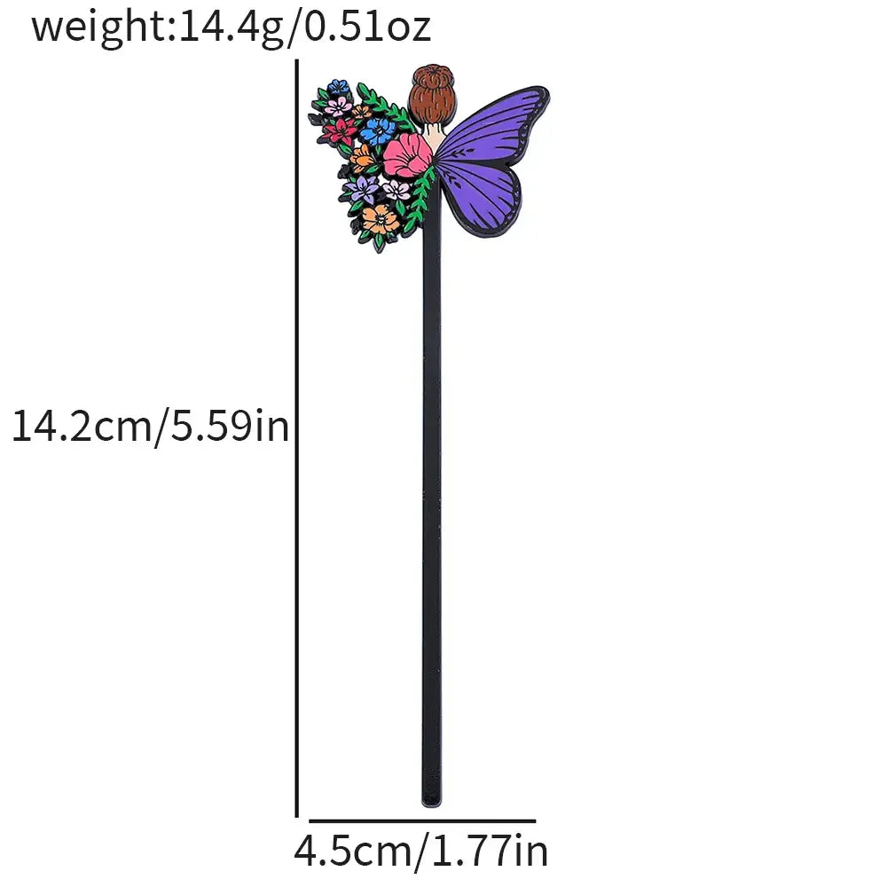 charming butterfly illustration bookmark