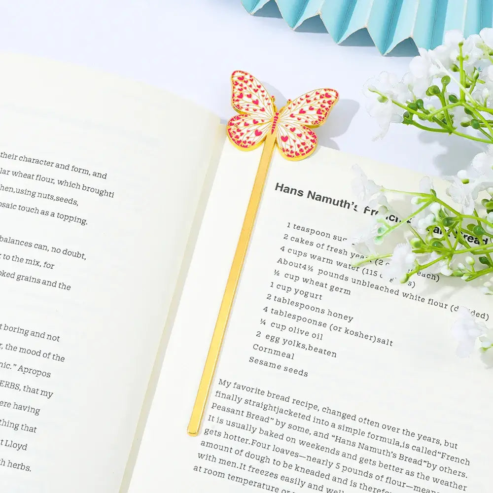 whimsical butterfly design bookmark