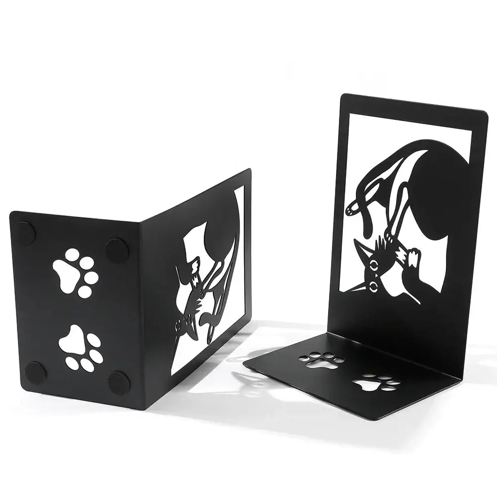 cute feline bookend that adds charm to shelves
