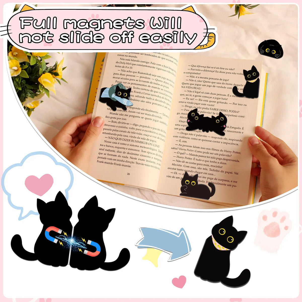 colorful magnetic bookmarks for readers