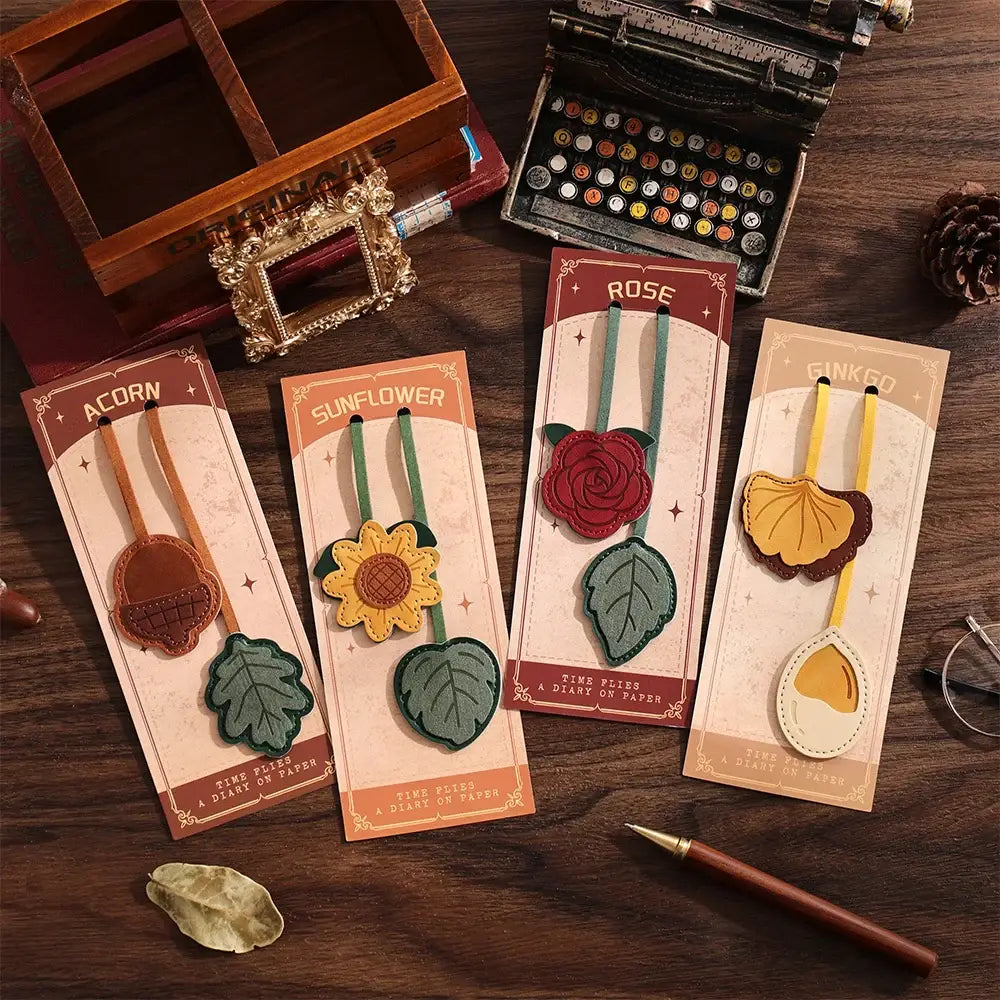 fashionable leather bookmarks