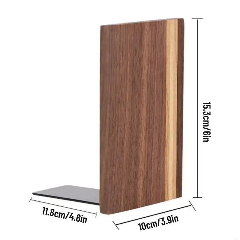 decorative wooden bookend in dark finish
