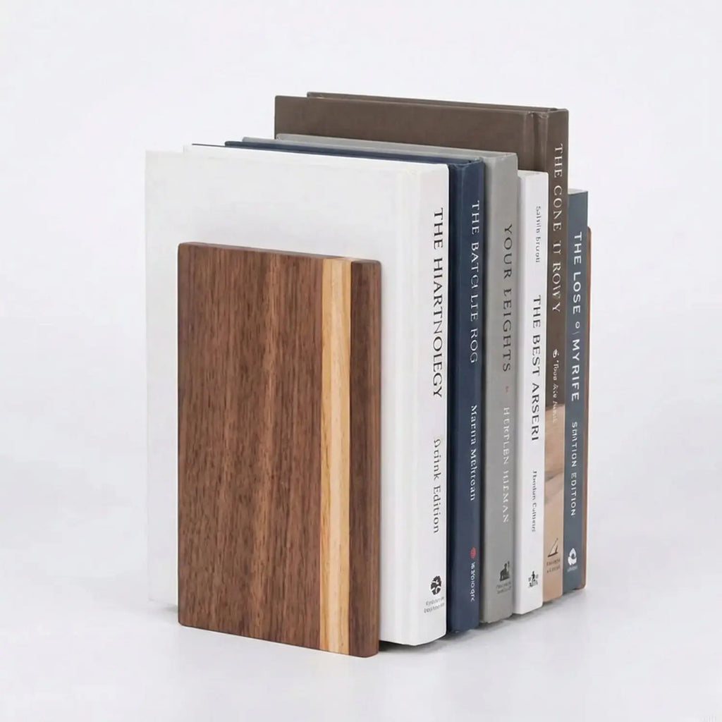 Dark wood bookend