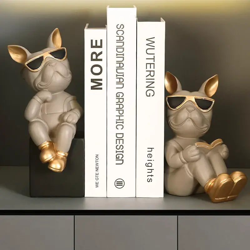 modern bookend set for shelving