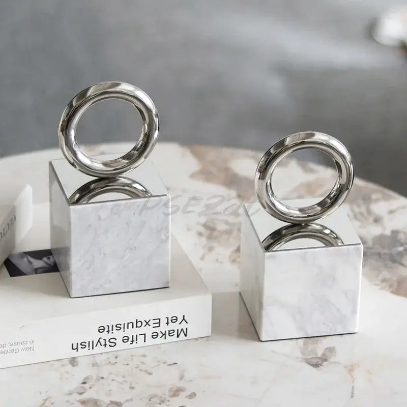 modern marble bookend design